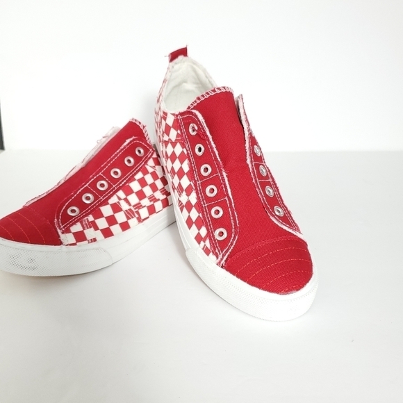 Red checked slip-on sneakers Yoki - Picture 2 of 10